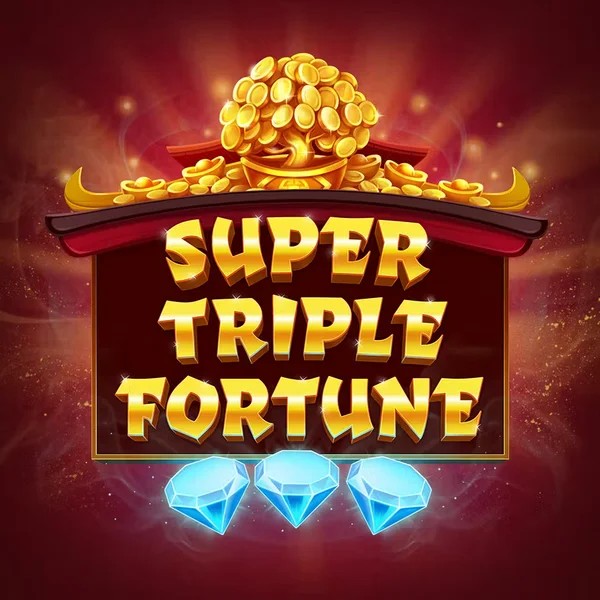 Super Triple Fortune slot logo by Greentube at Safe Casino